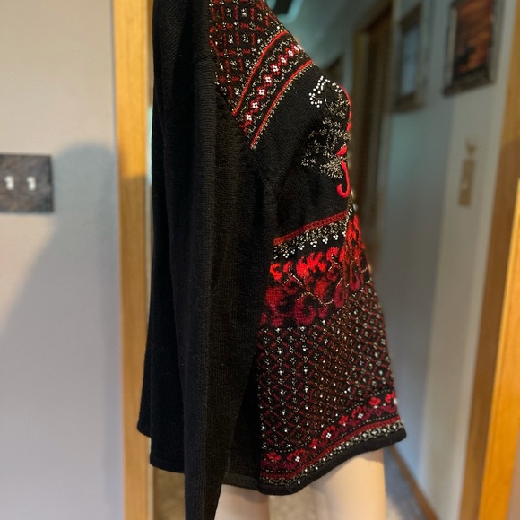 Vintage Susan Bristol Christmas Cardigan, Size XL - Picture 2 of 6